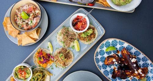 2für1 Mexikanisches 3-Gänge-Menü mit Tacos